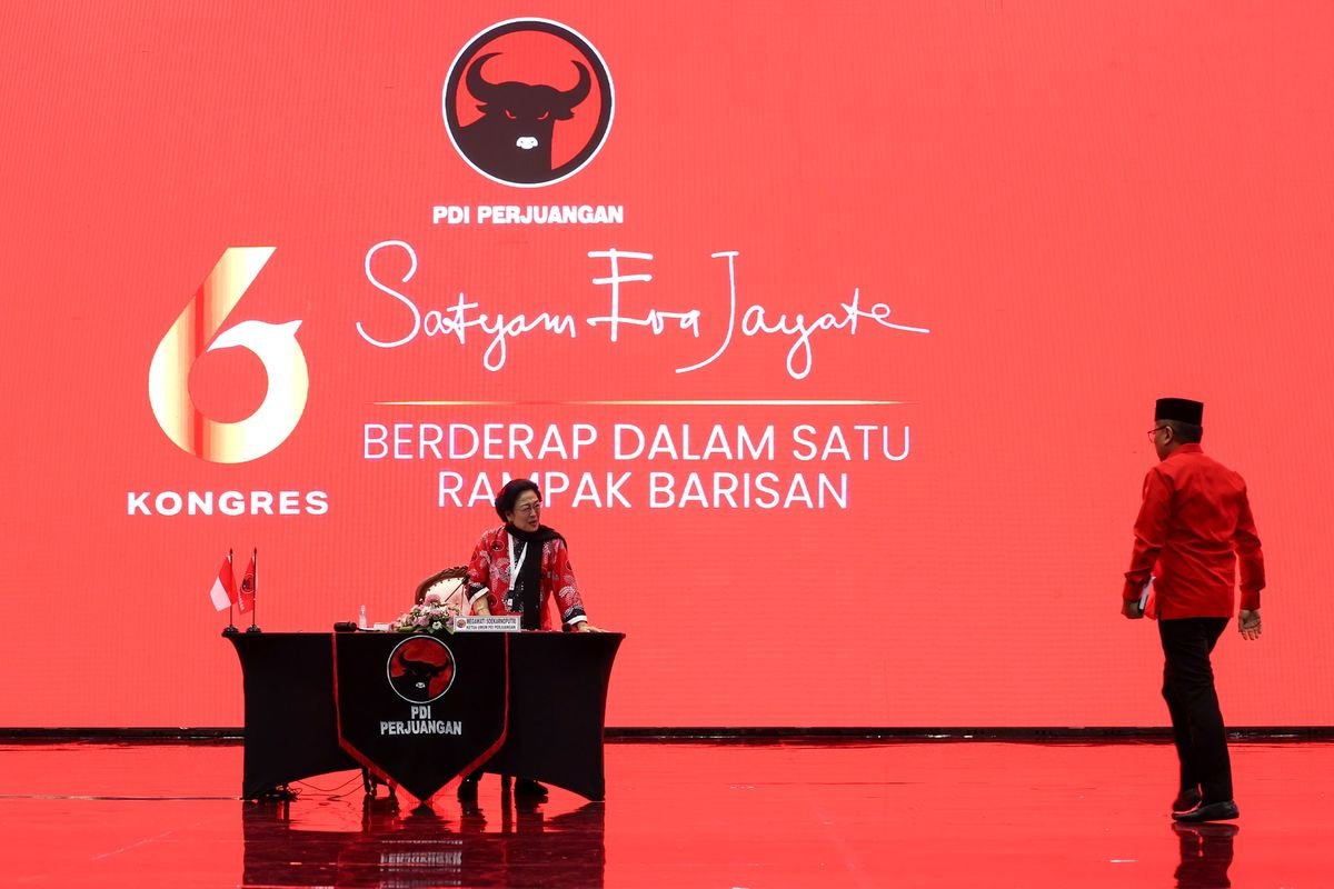 Pidato Megawati Terhenti karena Momen Haru di Kongres VI PDIP