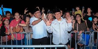 Pramono dan Rano Karno Hadiri Transisi Ramadhan di Bundaran HI dengan Harapan Baru Tahun Depan